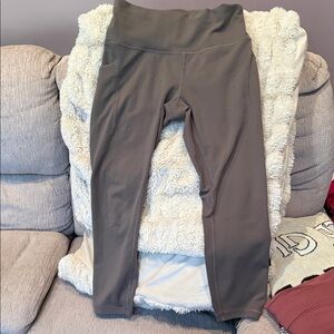 LULULEMON ATHLETICA- Size 10 - Olive High-Waisted Leggings - like new